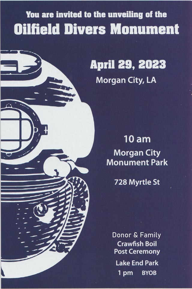 Unveiling - Oilfield Divers Monument, Morgan City, LA